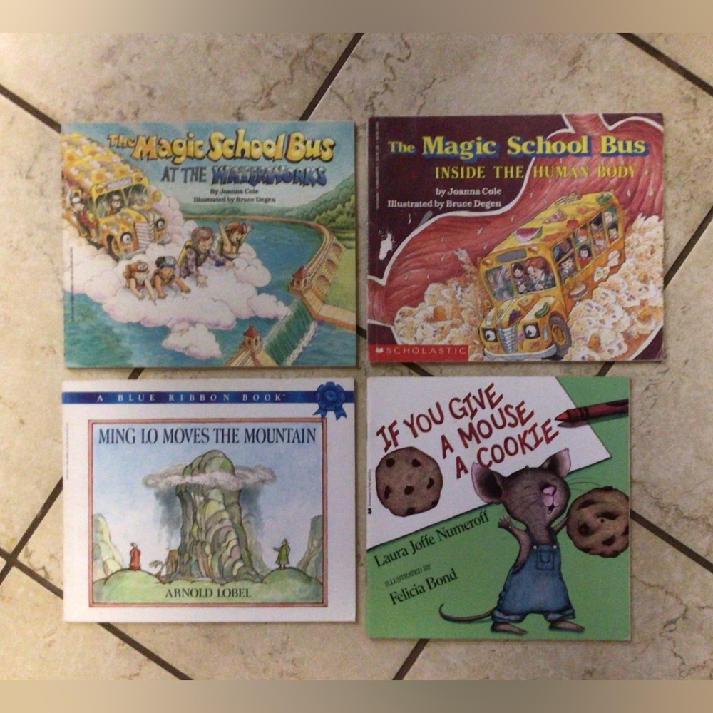 Four Slightly Used paperback Children Books